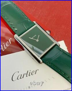 Cartier Tank Must WSTA0056 Green Dial With Papers 2021 UNWORN