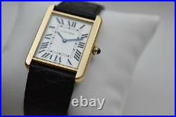 Cartier Tank Solo 18K Yellow Gold, Large Model 2742, box & certificate