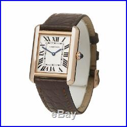 Cartier Tank Solo 18k Rose Gold Watch W5200024 Or 3168 W6006