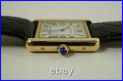 Cartier Tank Solo 18k Yellow Gold Ref. 2743 Mint Condition Dates 2013