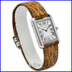 Cartier Tank Solo 2716 24mm x 30mm Stainless Steel Leather Quartz Ladies Watch