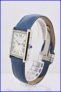 Cartier Tank Solo 3169 Stainless Steel Case White Roman Numeral Dial 27 MM