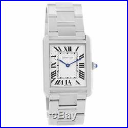 Cartier Tank Solo 3169 W5200014 Mens Quartz Watch With Box & Papers 28mm