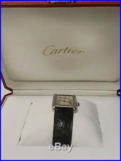 Cartier Tank Solo 3170 Stainless Steel Quartz Unisex Watch Mint