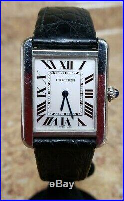 Cartier Tank Solo LX 2716 Stainless Steel Case & Leather Band (Worn) Pre-owned