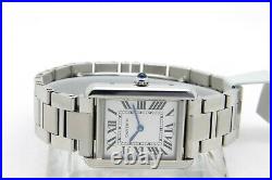 Cartier Tank Solo Ladies 24 mm Quartz Bracelet Watch, Ref, W5200013 Box & Papers