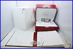 Cartier Tank Solo Large Silver Dial Stainless Diamond Encrusted Watch W5200014