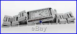Cartier Tank Solo Ref 3169 27mm Stainless Steel Quartz Watch With Box