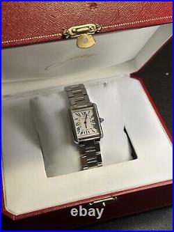 Cartier Tank Solo SM Steel Model 3170 Very Good Condition