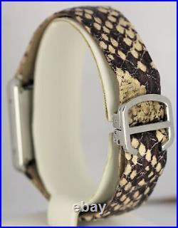 Cartier Tank Solo Stainless Steel Python Pattern 24mmX30mm Leather 3170 Watch