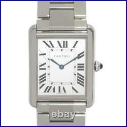 Cartier Tank Solo Watch Men's W5200014 Quartz White system Stainless steel Used