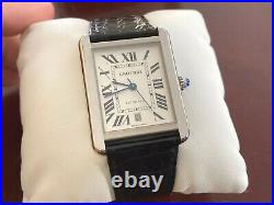 Cartier Tank Solo XL 31mm Stainless Steel Automatic Mens Watch W5200028 / 3800