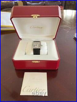Cartier Tank Solo XL 31mm Stainless Steel Automatic Mens Watch W5200028 / 3800