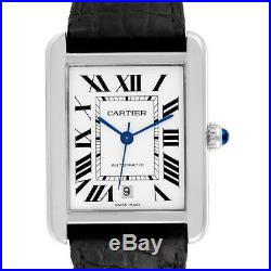 Cartier Tank Solo XL Automatic Date Stainless Steel Mens Watch W5200027
