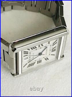 Cartier Tank Solo XL Automatic Silver Dial Men's Watch W5200028 Warranty 12/27