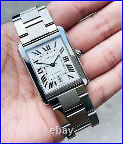 Cartier Tank Solo XL Automatic W5200028 Mens Stainless Steel Watch