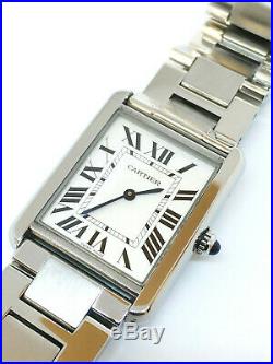 Cartier Tank Solo XL Mens 2018 model in Stainless Steel 3169 + Box & Papers