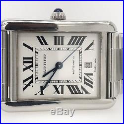 Cartier Tank Solo XL S/S Automatic Date Watch Ref. 3515 S/S Band