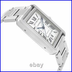 Cartier Tank Solo XL Stainless Steel Silver Dial Automatic Mens Watch W5200028