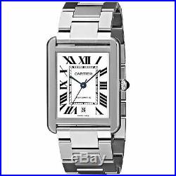 Cartier Tank Solo XL W5200028 Silver Stainless Steel Automatic Wrist Watch