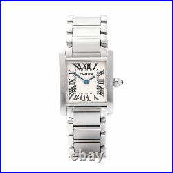 Cartier Tank Stainless Steel Watch W51008q3 Or 2384 W008766