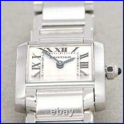 Cartier Tank Stainless Steel Watch W51008q3 Or 2384 W008766
