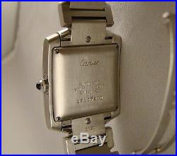 Cartier Unisex Tank Française 2302 Automatic Watch Silver Roman Dial 28mm x 32mm
