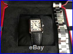 Cartier W5200014 Tank Solo Large Watch Stainless Steel BOX AND PAPERS