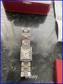 Cartier W5200014 Tank Solo Wrist Watch for Men Stainless Steel