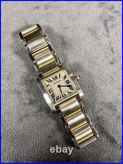 Cartier tank francaise 2300 ladies watch /stainless steel and 18ct gold