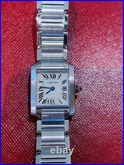 Cartier tank francaise ladies 2384 quartz wristwatch superb condition