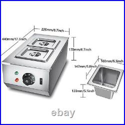 Chocolate Tempering Machine Electric Melting Pot Stainless Steel 2 Tanks 600W