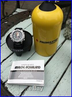 Citizen promaster aqualand Vintage Divers Watch With Tank And Instructions