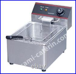 Commercial 6,8,11 L Stainless Steel Electric Fryer Single Tank Machine