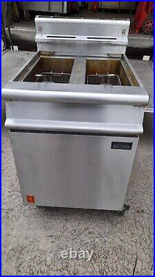 Commercial All Stainless Steel Falcon- Twin Tank-twin Basket Gas Fryer-used