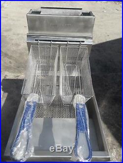Commercial All Stainless Steel Pitco Single Tank Twin Basket Gas Fryer
