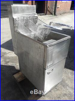 Commercial All Stainless Steel Pitco Single Tank Twin Basket Gas Fryer