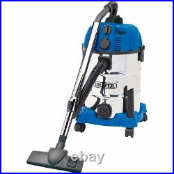 DRAPER 20529 30L Wet and Dry Vacuum Cleaner with Stainless Steel Tank and