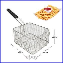 Deep Fryer Electric Fryer for Commercial Use Stainless Steel 1 Tank 6L