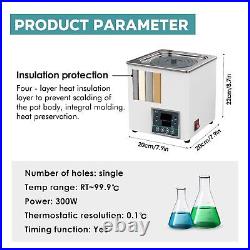 Digital Thermostatic Lab Water Bath withStainless Steel Inner Tank 300W 1 Openings