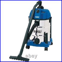 Draper 20523 30L Wet and Dry Vacuum Cleaner with Stainless Steel Tank 1600W