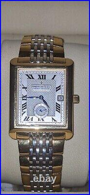 Dreyfuss & Co Swiss made'Series 1974' mens quartz'Tank' watch, Two Tone
