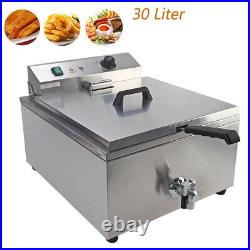 Electric Deep Fryer 30L Commercial Single Tank Fat Chips Fryer Stainless Steel