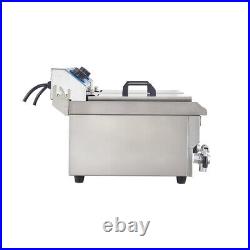 Electric Deep Fryer Stainless Steel Commercial Dual Tank Fat Chip Frying Basket
