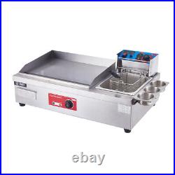 Electric Deep Fryer Stainless Steel Griddle Plate Commercial Fat Chip Tank Fryer