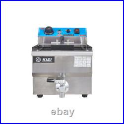 Electric Deep Fryer Stainless Steel Single Tank Commercial Fat Chip Compact Lid