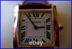 Extremely rare Cartier Tank Francaise 1821 Medium 18K gold watch