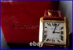 Extremely rare Cartier Tank Francaise 1821 Medium 18K gold watch
