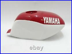 Fuel Petrol Gas Tank White & Red Painted Steel Yamaha YSR50 YSR80 1989