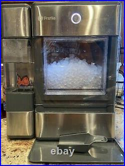 Ge Profile Opal Countertop Nugget Ice Maker with Water Tank, Scoop, and Tray- Gray